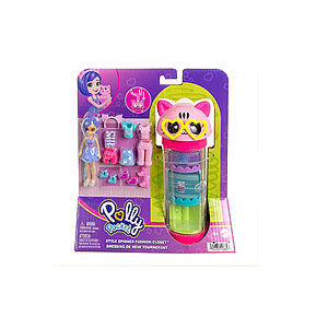 Mattel Παιχνίδι Μινιατούρα Polly Pocket Style Spinner Fashion Closet - Cat (HKW07) (MATHKW07)