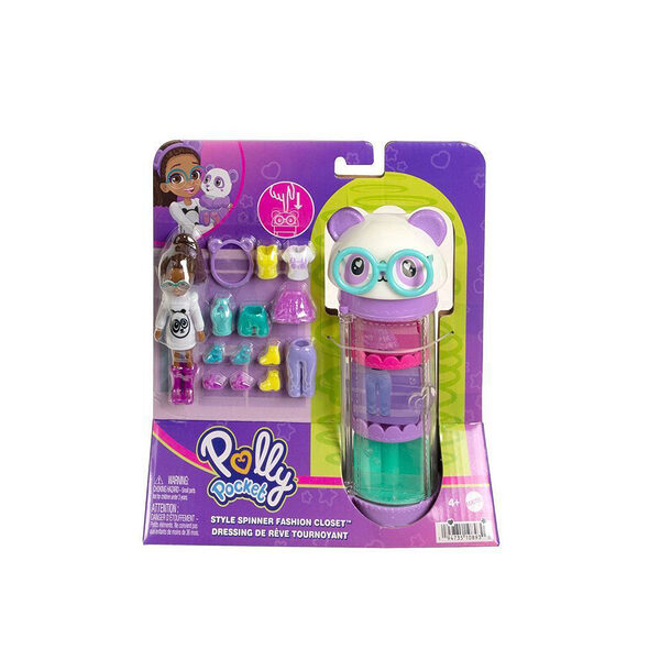 Mattel Polly Pocket Style Spinner Fashion Closet - Panda για 4+ Ετών (HKW05) (MATHKW05) - Image 1