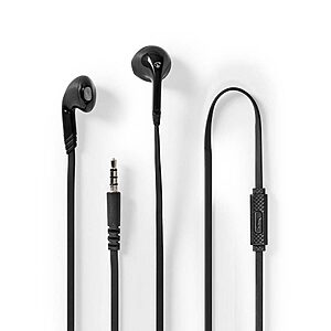 Nedis In-ear Handsfree με Βύσμα 3.5mm Μαύρο (HPWD2021BK) (NEDHPWD2021BK)