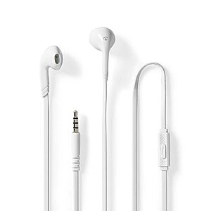 Nedis In-ear Handsfree με Βύσμα 3.5mm Λευκό (HPWD2021WT) (NEDHPWD2021WT)