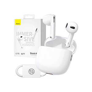 Baseus Earphones TWS Bowie WX5 White (A00051000213-00) (BASA00051000213-00)