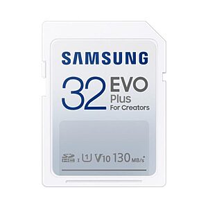 Samsung Evo Plus for Creators SDXC 32GB Class 10 U1 V10 UHS-I (MB-SC32K/EU) (SAMMB-SC32K-EU)