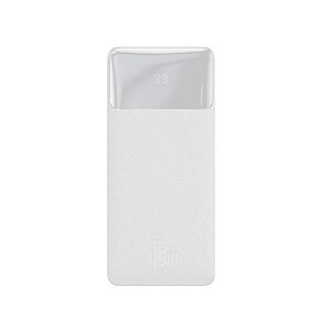 Baseus Bipow Overseas Edition Power Bank 10000mAh 15W με 2 Θύρες USB-A και Θύρα USB-C Λευκό (PPBD050002) (BASPPBD050002)