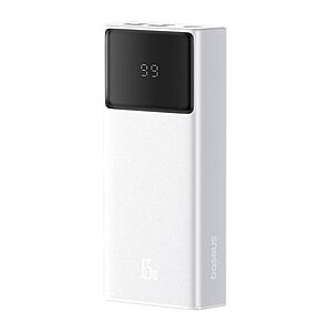 Baseus Power Bank Star-Lord, 20000mAh 65W + USB - USB-C cable (white) (P10022906213-00) (BASP10022906213-00)