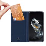 υποδοχή καρτών και μαγνητικό κούμπωμα Flip Wallet από συνθετικό δέρμα και TPU μπλε