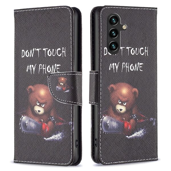 Θήκη Samsung Galaxy A35 5G OEM Angry bear with chainsaw με βάση στήριξης