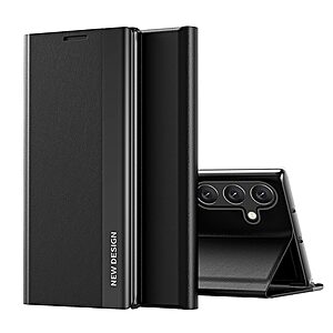 Θήκη Samsung Galaxy A35 5G New Design Leather Stand Cover από συνθετικό δέρμα μαύρο