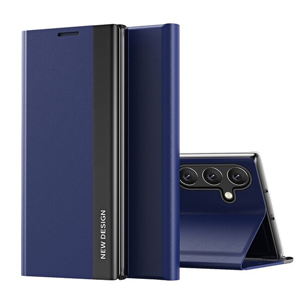 Θήκη Samsung Galaxy A35 5G New Design Leather Stand Cover από συνθετικό δέρμα μπλε σκούρο