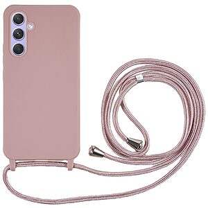 Θήκη Samsung Galaxy A35 5G OEM Soft Silicone Sockproof v3 πλάτη με κορδόνι από αντικραδασμικό TPU ροζ