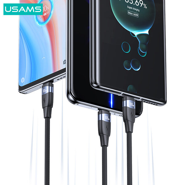 kalodio fortisis fast charging data usams u85 aluminum alloy type c se type c pd 100w 1 2m 11 4