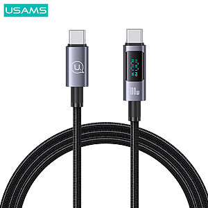 Καλώδιο Φόρτισης Fast Charging και Data USAMS Sufeng Series Aluminum Alloy Type-C σε Type-C 100W 1.20m (SJ671USB01) μαύρο