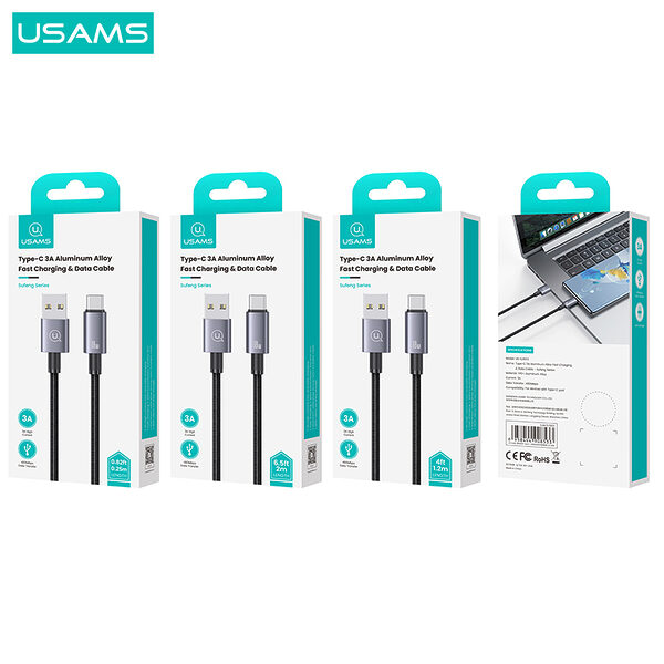 kalodio fortisis fast charging kai data usams sufeng series aluminum alloy usb a se type c 3a 0 25m 27 5