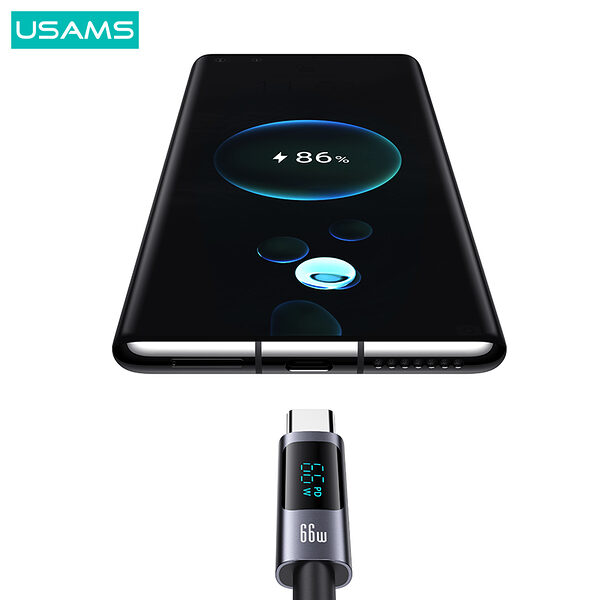 kalodio fortisis fast charging kai data usams sufeng series digital display aluminum alloy usb a se type c 6a 1 20m 30 2