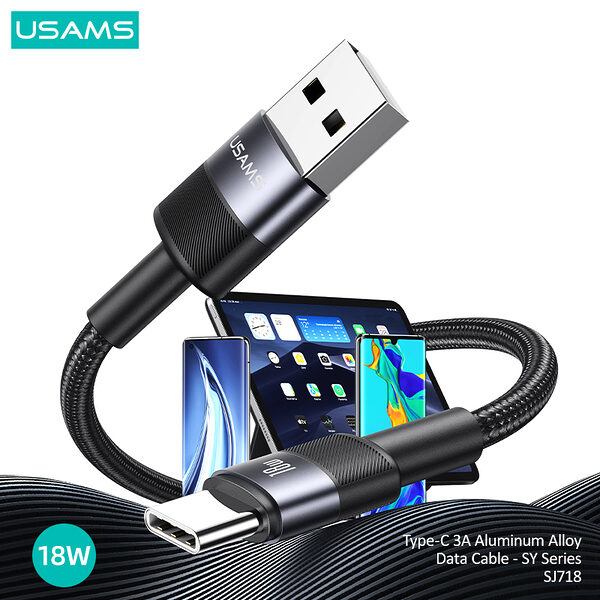 kalodio fortisis kai data usams sy series aluminum alloy usb a se type c 3a 1 2m 6 4