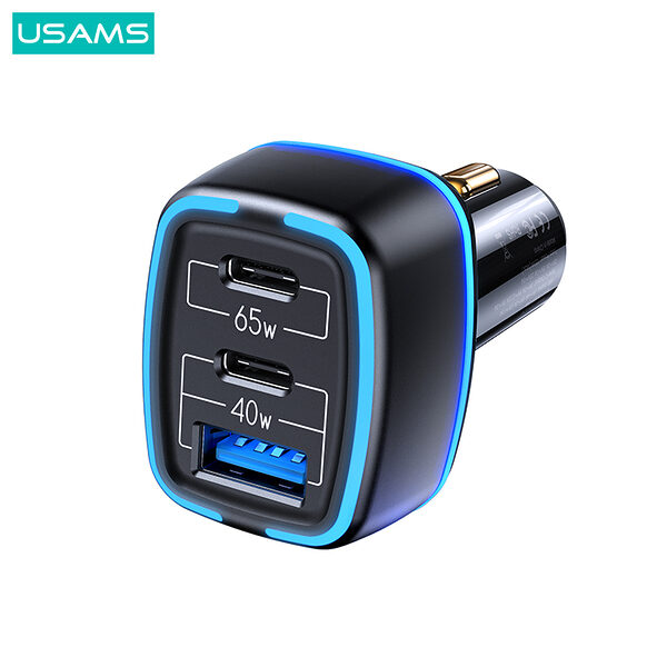 usams cc141 fortistis autokinitou c24 105w 3 x ports 1 x usb a 2 x type c 48 2