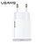 USAMS US-CC118 T34 επιτοίχιος φορτιστής PD Fast Travel Charger 1 x port Type-C 20W (CC118TC01) λευκό