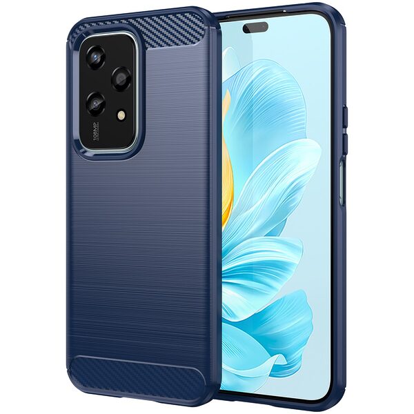 Θήκη Honor 200 Lite 5G Mad Mask Brushed TPU Carbon Πλάτη μπλε