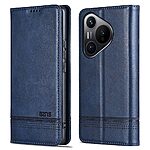 Θήκη Huawei Pura 70 Pro AZNS Litchi Retro V4 Texture Leather με βάση στήριξης