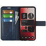 υποδοχές καρτών και μαγνητικό κούμπωμα Flip Wallet από συνθετικό δέρμα μπλε