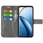 υποδοχές καρτών και μαγνητικό κούμπωμα Flip Wallet από συνθετικό δέρμα γκρι