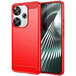 Θήκη Xiaomi Poco F6 5G Mad Mask Brushed TPU Carbon Πλάτη κόκκινο