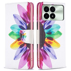 Θήκη Xiaomi Poco F6 Pro 5G OEM Colorful Petals με βάση στήριξης