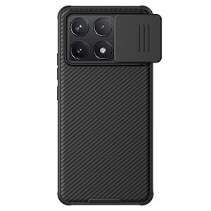 Θήκη Xiaomi Poco F6 Pro 5G NiLLkin Camshield Pro Series Πλάτη με προστασία για την κάμερα από σκλήρό Premium TPU μαύρο