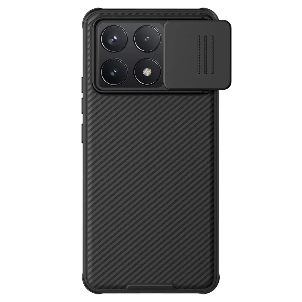 Θήκη Xiaomi Poco F6 Pro 5G NiLLkin Camshield Pro Series Πλάτη με προστασία για την κάμερα από σκλήρό Premium TPU μαύρο