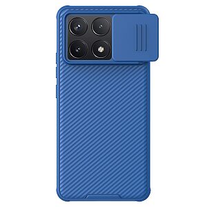 Θήκη Xiaomi Poco F6 Pro 5G NiLLkin Camshield Pro Series Πλάτη με προστασία για την κάμερα από σκλήρό Premium TPU μπλε