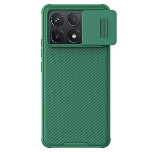 Θήκη Xiaomi Poco F6 Pro 5G NiLLkin Camshield Pro Series Πλάτη με προστασία για την κάμερα από σκλήρό Premium TPU πράσινο