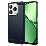 Θήκη Realme C61 / C63 MOFI Brushed V2 TPU Carbon Πλάτη μπλε