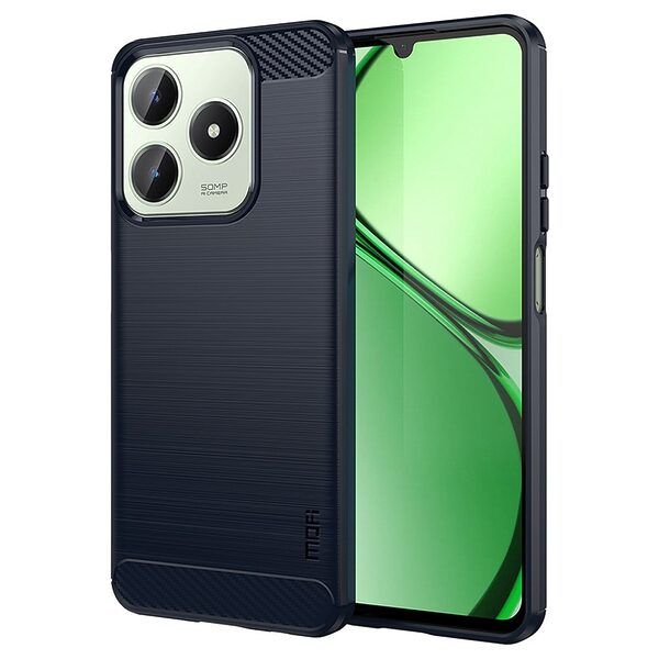 Θήκη Realme C61 / C63 MOFI Brushed V2 TPU Carbon Πλάτη μπλε