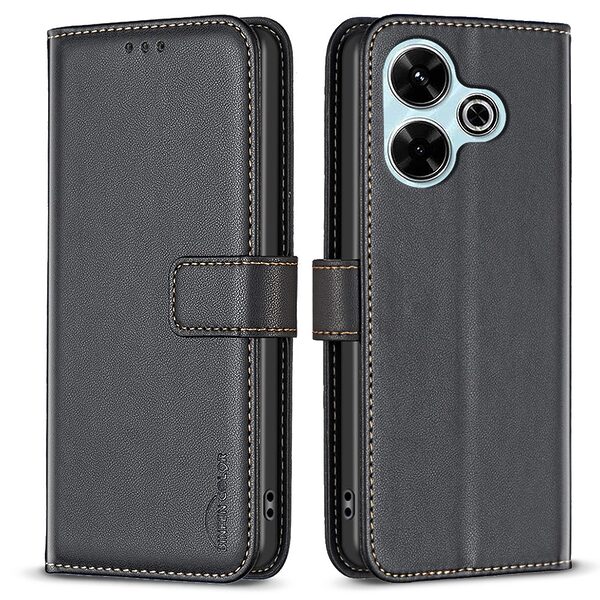 Θήκη Xiaomi Redmi 13 / Poco M6 BINFEN COLOR Leather Wallet series 12 με βάση στήριξης