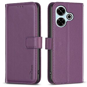 Θήκη Xiaomi Redmi 13 / Poco M6 BINFEN COLOR Leather Wallet series 12 με βάση στήριξης