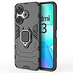 Θήκη Xiaomi Redmi 13 / Poco M6 Mad Mask Πλάτη Thin Armor με Μαγνητικό δαχτυλίδι και Βάση στήριξης TPU μαύρο