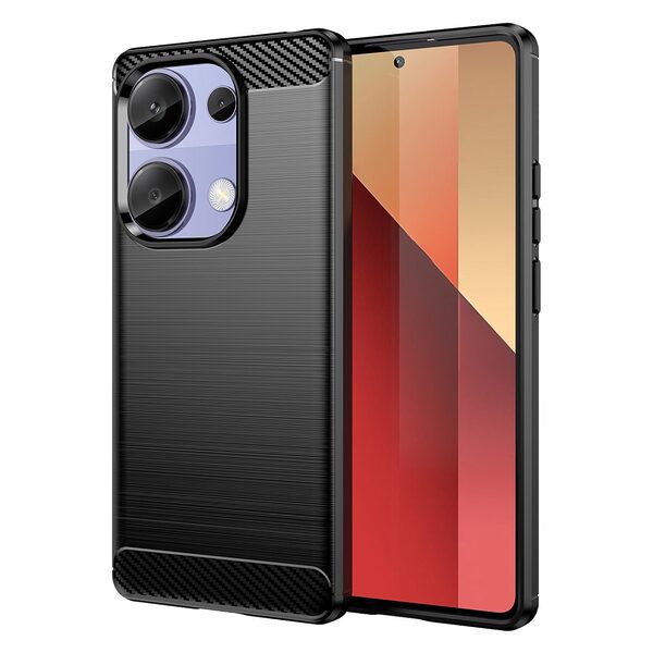 Θήκη Xiaomi Redmi Note 13 Pro 4G / Poco M6 Pro Mad Mask Brushed TPU Carbon Πλάτη μαύρο