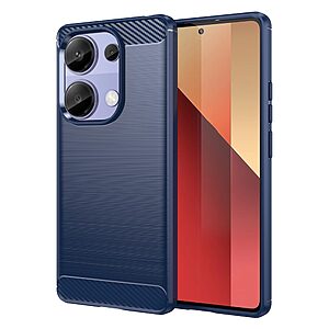 Θήκη Xiaomi Redmi Note 13 Pro 4G / Poco M6 Pro Mad Mask Brushed TPU Carbon Πλάτη μπλε