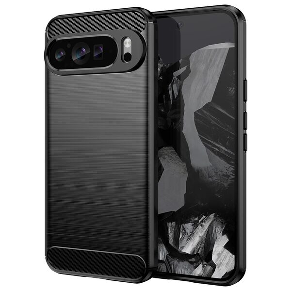 Θήκη Google Pixel 9 Pro XL 5G Mad Mask Brushed TPU Carbon Πλάτη μαύρο