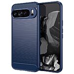 Θήκη Google Pixel 9 Pro XL 5G Mad Mask Brushed TPU Carbon Πλάτη μπλε