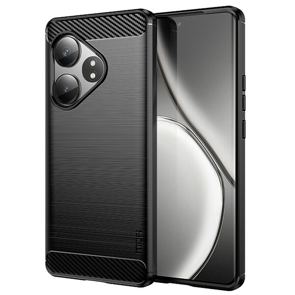 Θήκη Realme GT 6 5G / GT 6T 5G MOFI Brushed V2 TPU Carbon Πλάτη μαύρο