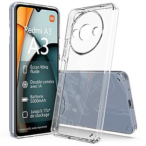 Θήκη Xiaomi Redmi A3X OEM Silicone Sockproof V6 Anti-Slip Transparent Πλάτη TPU