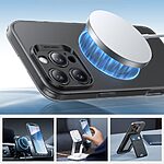 Θήκη iPhone 16 Pro ESR Magnetic Ultra Slim Series Silicone Sockproof συμβατή με MagSafe φορτιστή, Transparent Πλάτη TPU μαύρο - Image 5