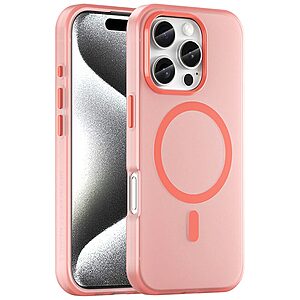 Θήκη iPhone 16 Pro Mad Mask Λεπτή ματ ημιδιάφανη με ανθεκτικό TPU+PC υλικό και συμβατότητα MagSafe για άνετη φόρτιση κόκκινο