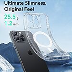 Θήκη iPhone 16 Pro Max ESR Magnetic Ultra Slim Series Silicone Sockproof συμβατή με MagSafe φορτιστή, Transparent Πλάτη TPU - Image 3
