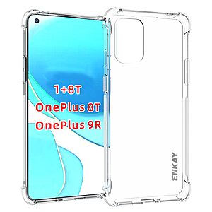 Θήκη OnePlus 9R 5G ENKAY Silicone Sockproof Anti-Slip Transparent Πλάτη TPU