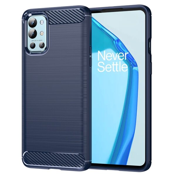 Θήκη OnePlus 9R 5G Mad Mask Brushed TPU Carbon Πλάτη μπλε