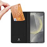 υποδοχή καρτών και μαγνητικό κούμπωμα Flip Wallet από συνθετικό δέρμα και TPU μαύρο