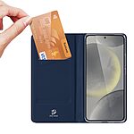 υποδοχή καρτών και μαγνητικό κούμπωμα Flip Wallet από συνθετικό δέρμα και TPU μπλε