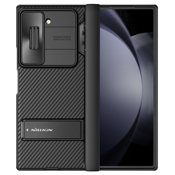 Θήκη Samsung Galaxy Z Fold6 5G NiLLkin Camshield Kickstand Series με Συρόμενο Κάλυμμα Κάμερας και Κρυφό Stand για Πλήρη Προστασία και Ευχρηστία μαύρο