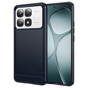 Θήκη Xiaomi 14T Pro 5G / 14T 5G MOFI Brushed V2 TPU Carbon Πλάτη μπλε